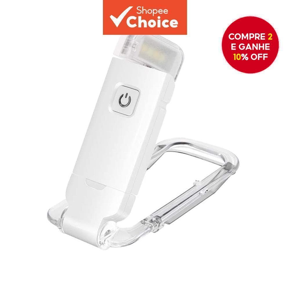 Luz de Leitura LED, Luz Noturna USB, Proteção para os Olhos, Clip, Dobrável, Três Cores, Brilho Ajustável, Lâmpada de
