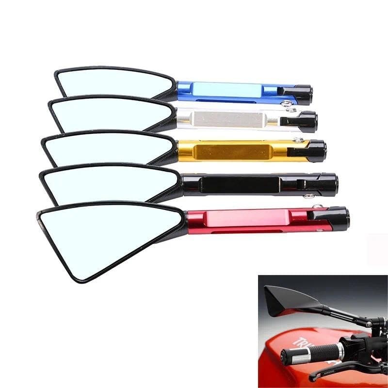 Espelho Retrovisor Modificado CNC Para Motocicleta Universal Espelhos Retrovisores Triangulares