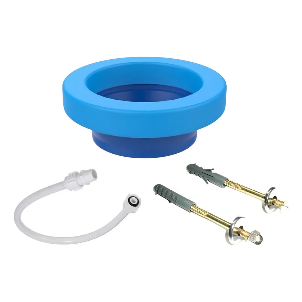 Kit Anel Veda Cheiro + Parafuso + Engate 40cm + Veda Rosca Para Vaso Sanitário Caixa Acoplada