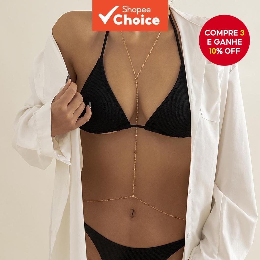 Correntes Sexy Girls Body Chains Para Mulheres Encanta Cadeia de Pescoço e Cintura