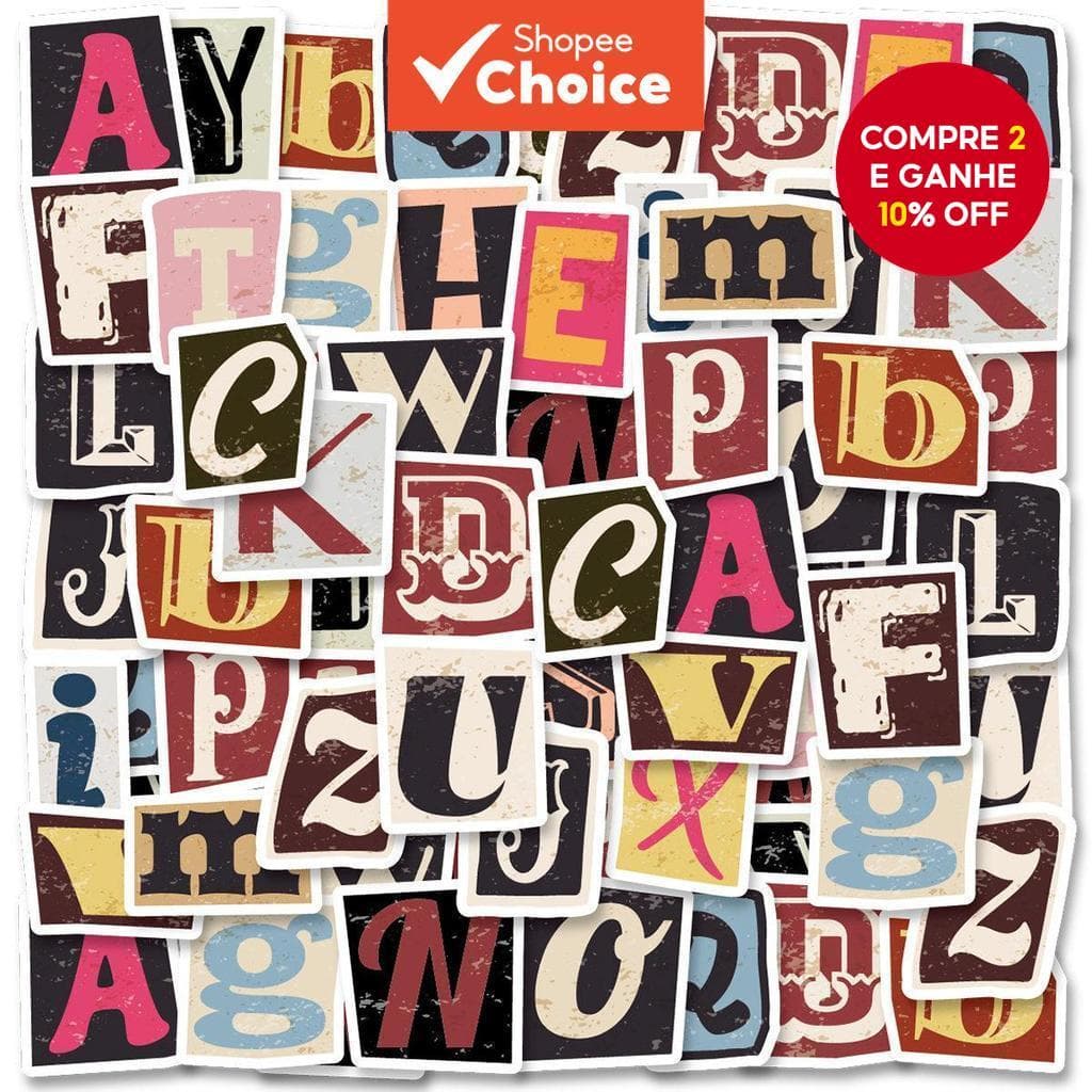 52 PCS PVC Retro Colorido Letras Em Inglês Estudante DIY Papelaria Decoração Adesivos Adequados Para Foto
