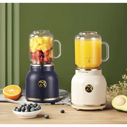 Mini Liquidificador Portátil Copo Caneca 500ml e 450ml Com 8/10 Lâminas, Tampa, Canudo e Copo Recarregavel
