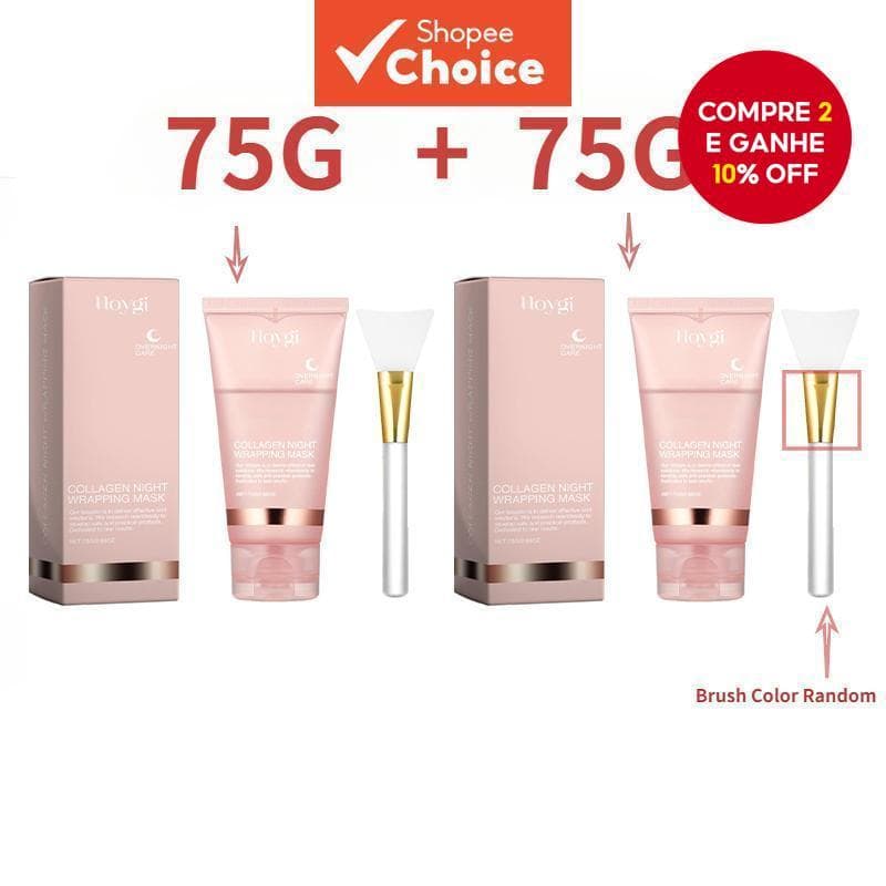 Pacote De Máscara Facial Removível Para Embrulho Noturno De Colágeno , Hidrolisada , Cuidados Com Elasticidade E Hidrata