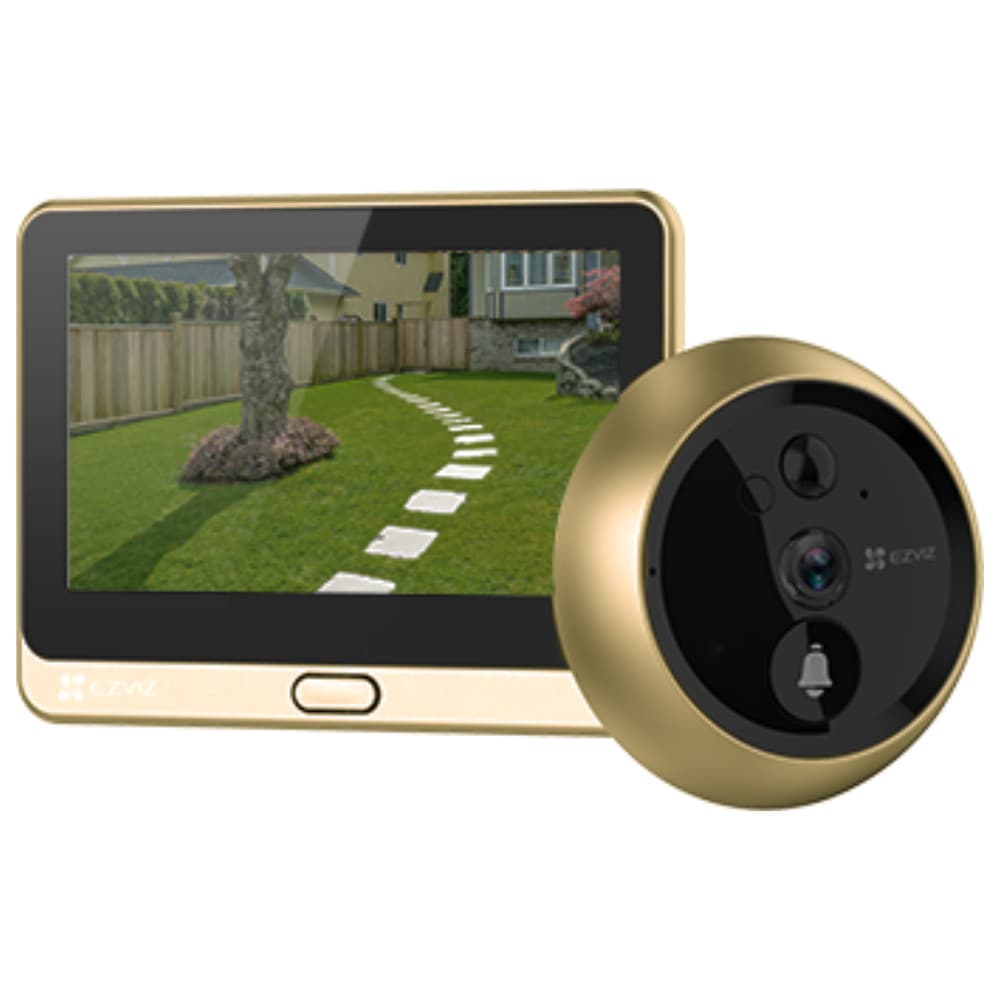 Smart Campainha Olho Magico Wifi Com Alexa Ezviz Cs-dp2c GOLD