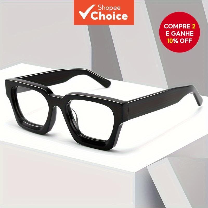 Óculos Quadrados Retrô Clássicos – Unissex De Armação Grossa Na Moda