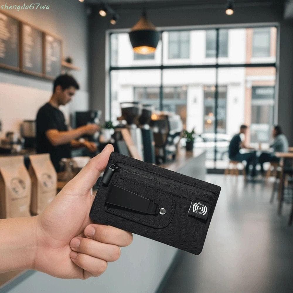 Bolsa SHENGDA Clip Stash , Carteira De Proteção RFID Clássica Antimagnética , De Cartão Fina Com Clipe Traseiro