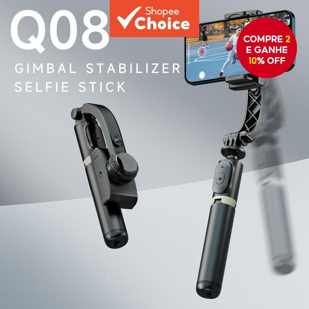 Estabilizador de Inclinação Portátil Anti-Vibração com Auto-Rastreamento para Câmera de Transmissão ao Vivo