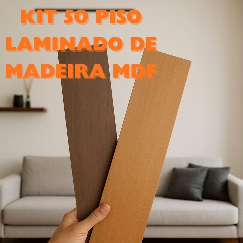 KIT 50 PISO Laminado de Madeira em MDF Prova d' água 11x45 Oferta Limitada