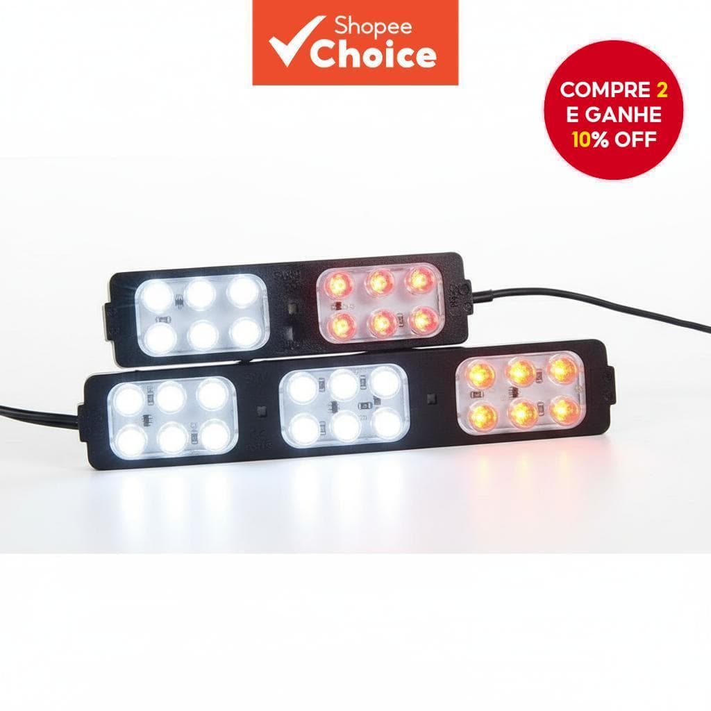  Pisca-pisca de emergência automotivo 12/18 LED vermelho azul 12V 24V para caminhões e carros