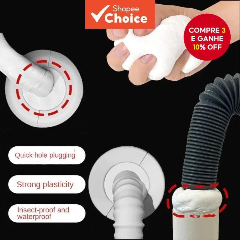 Massa De Vedação À Prova D'água , Remendo De Parede De Insetos Para Furos De Ar Condicionado , Branco , 15g , 1 Peça