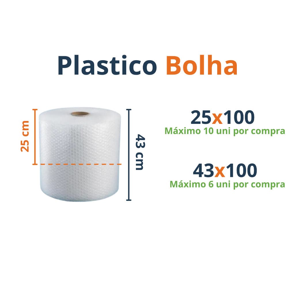 1 Plástico Bolha 100 Metros Envio Rápido ! 25 micras !