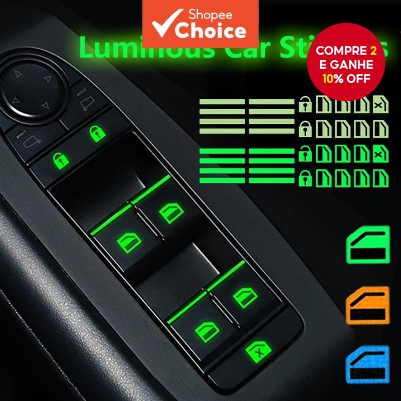 Adesivos Fluorescentes Para Janela De Carro , Montagem De Botão Toyota Camry Mitsubishi