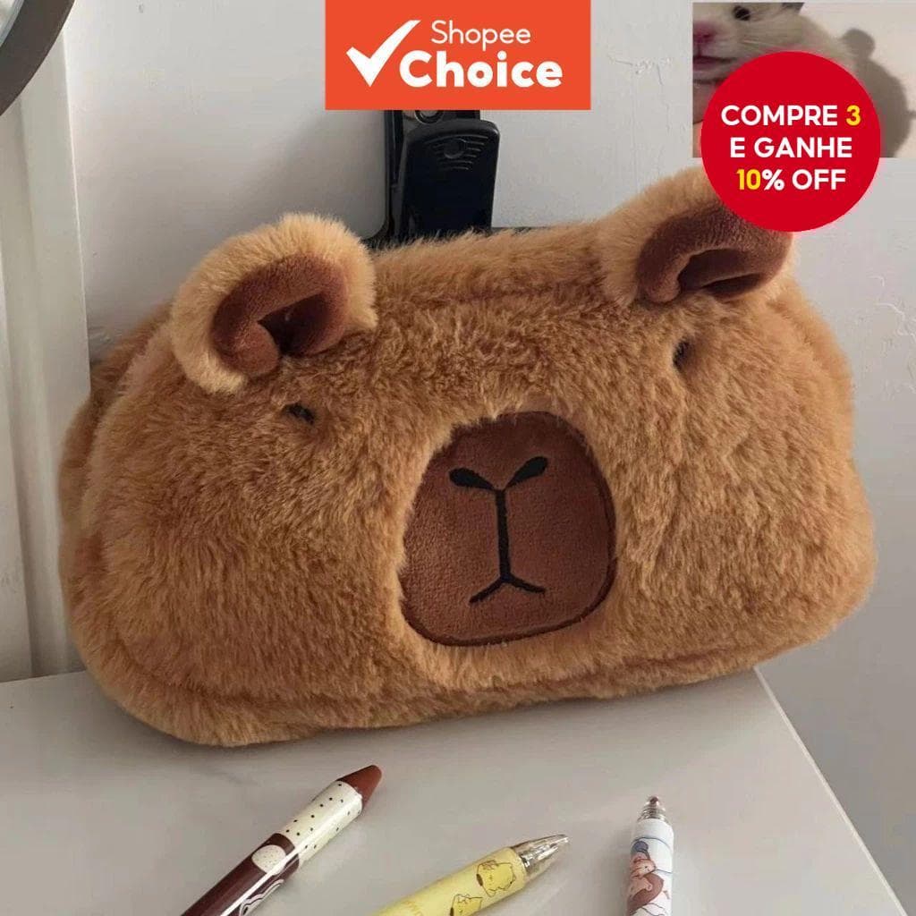 Versão Coreana Da Kapibala Grande Capacidade , Resistente À Sujeira , Prova D'água , Bolsa De Lápis De Pelúcia , Armazen