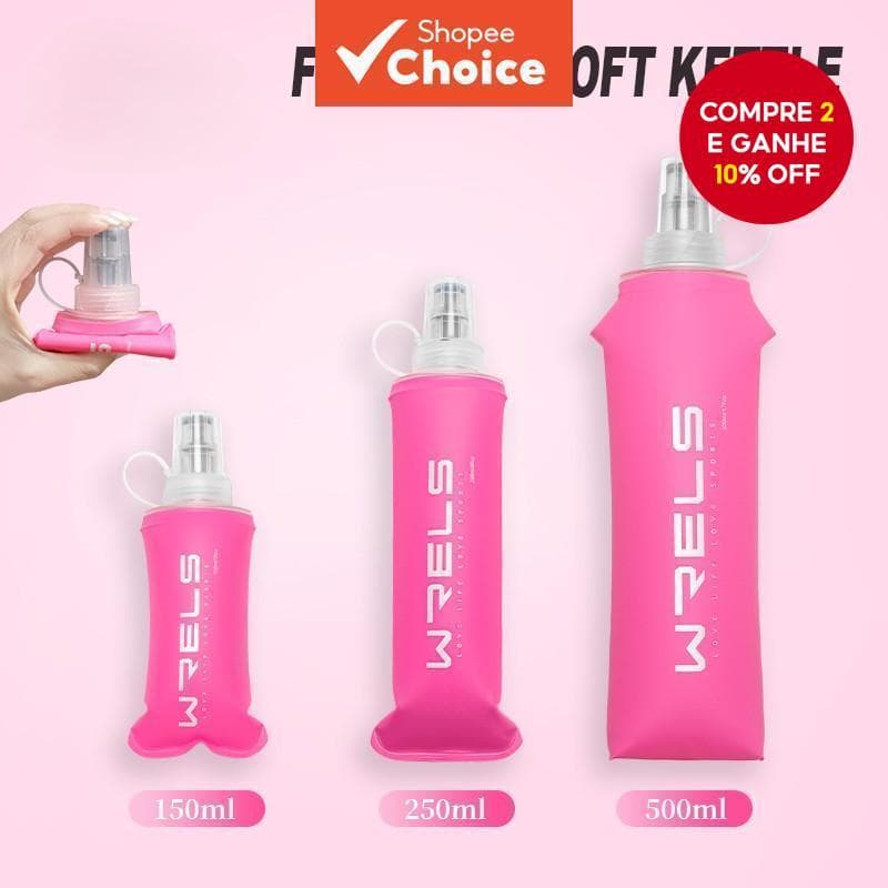 Garrafa De Água Dobrável TPU Portátil Para Corrida , Acampamento , Ciclismo