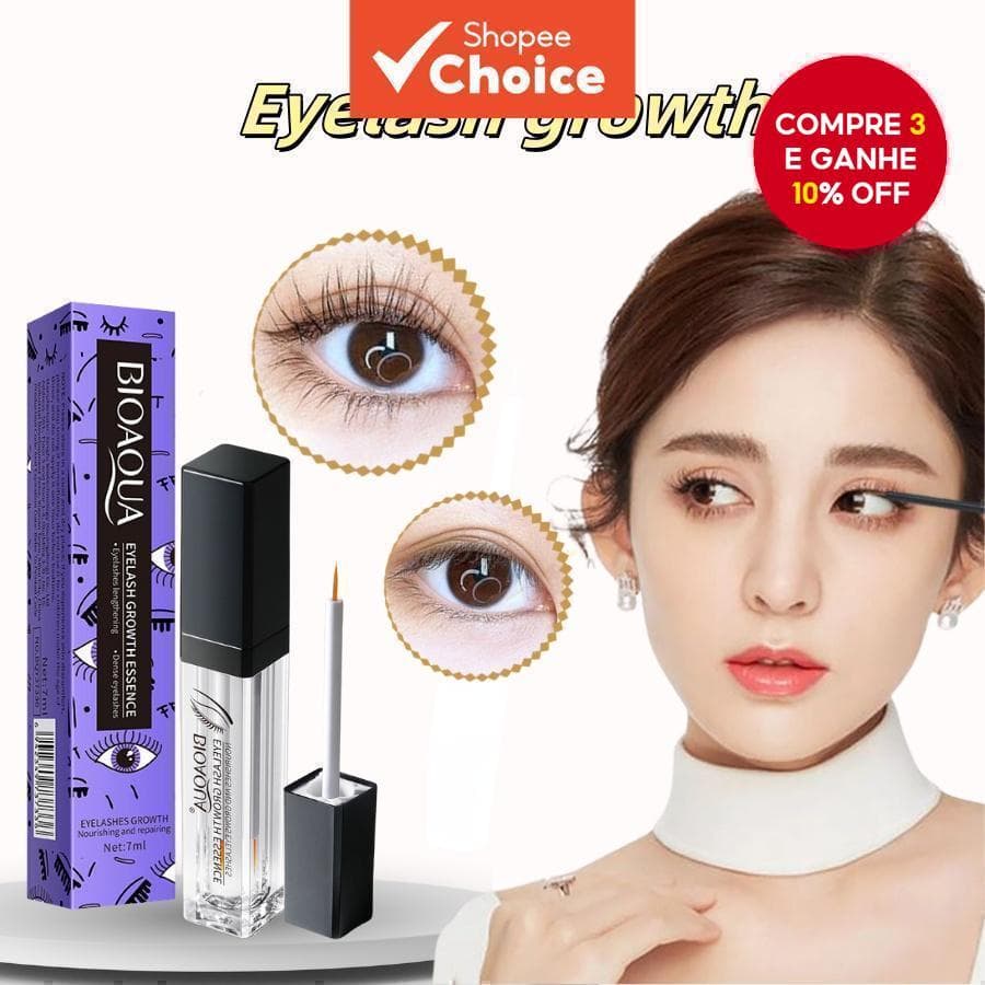 Essência de Crescimento de Cílios Promove Crescimento Natural e Volume Duradouro 7ml