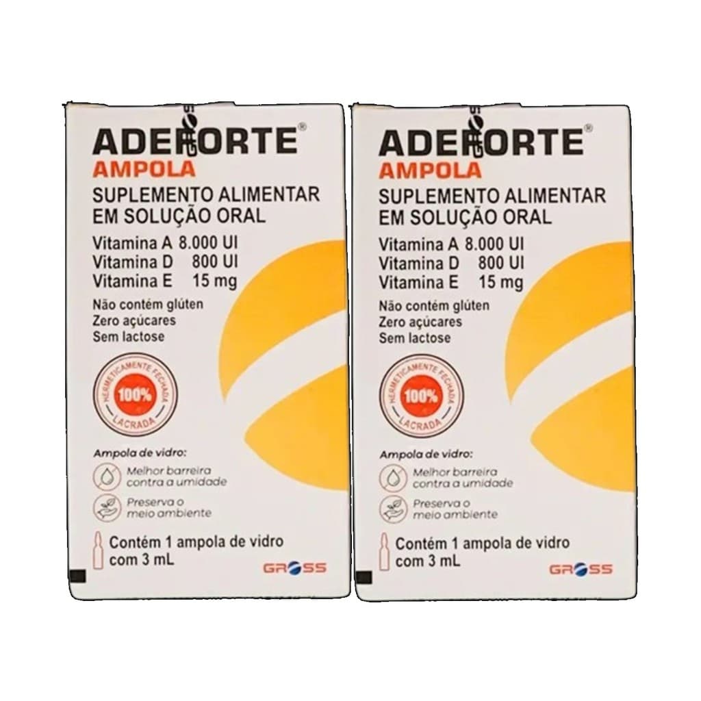 Kit 2 Suplemento Polivitamínico Adeforte Ampola 3ml