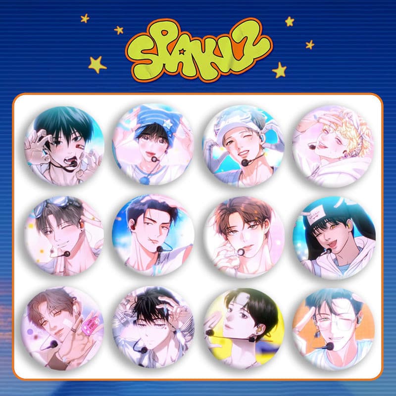 LEZHIN 2026 Coreano Comic Calendar Badge Pingente Idol Theme Straight-Up Cover