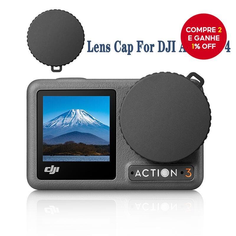 Capa de Lente para DJI Osmo ACTION 5/4/3 - Protetor de Lente, Capinha Resistente a Poeira e Quedas para Acessórios DJI