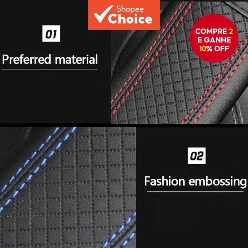 Novos Protetores de Ombro de Cinto de Segurança para Carro em Couro / Capa de Segurança em Couro PU / Almofada