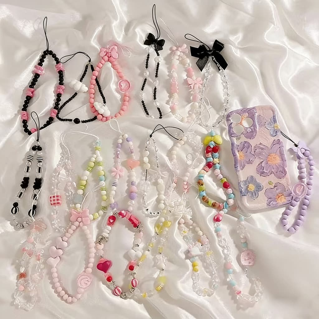 Cordão De Capa De Telefone De Luxo Corrente Pingente Anti-Perda Vários Estilos Feycapa006