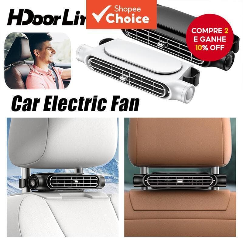 Ventilador De Carro Hdoorlink, 3 Velocidades, Ajustável Para Banco Traseiro, USB