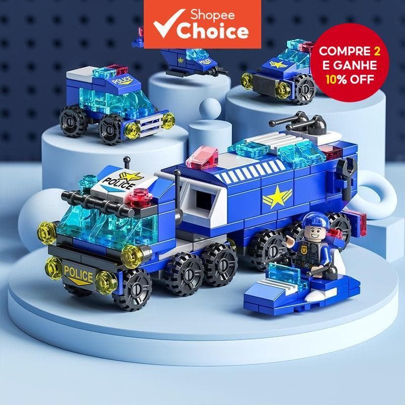 6 Em 1 3D SWAT Police Building Blocks 147 PCs Tijolos Brinquedos Educativos Para Crianças Populares Agora