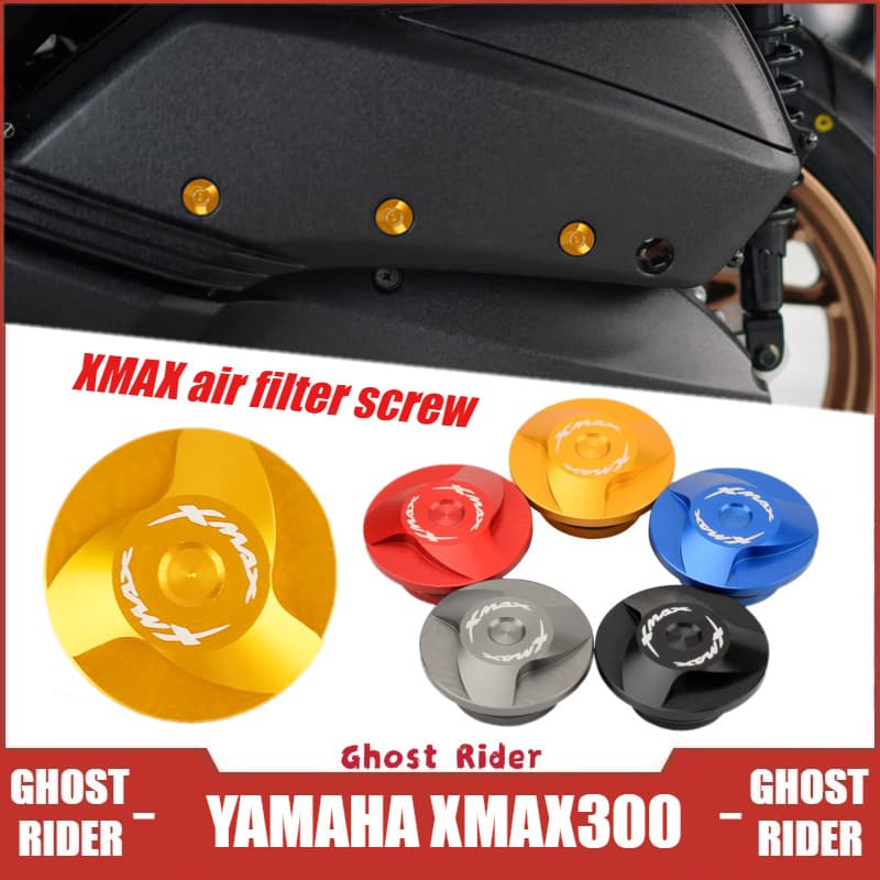 Para Yamaha XMAX300 2018-2025 Tampa Do Filtro De Ar Parafusos Decorativos CNC Parafuso Conjunto
