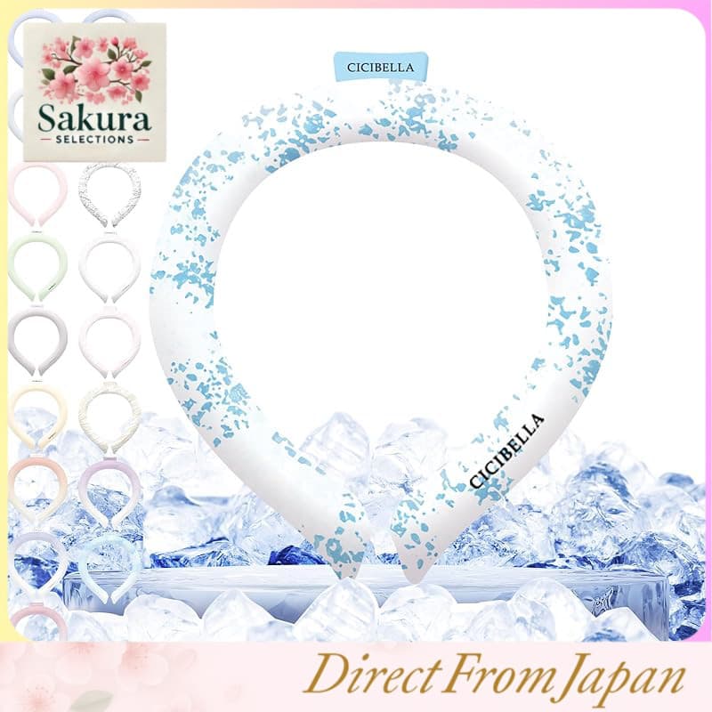 SISIBERA Sports Cool Neck Ring - Natural Freezing Ice Neck Cooler, 28°C Reusable Cooling Necklace for Heat Relief, Large 80% Increased Ice Capacity, Available in Multiple Sizes and Colors