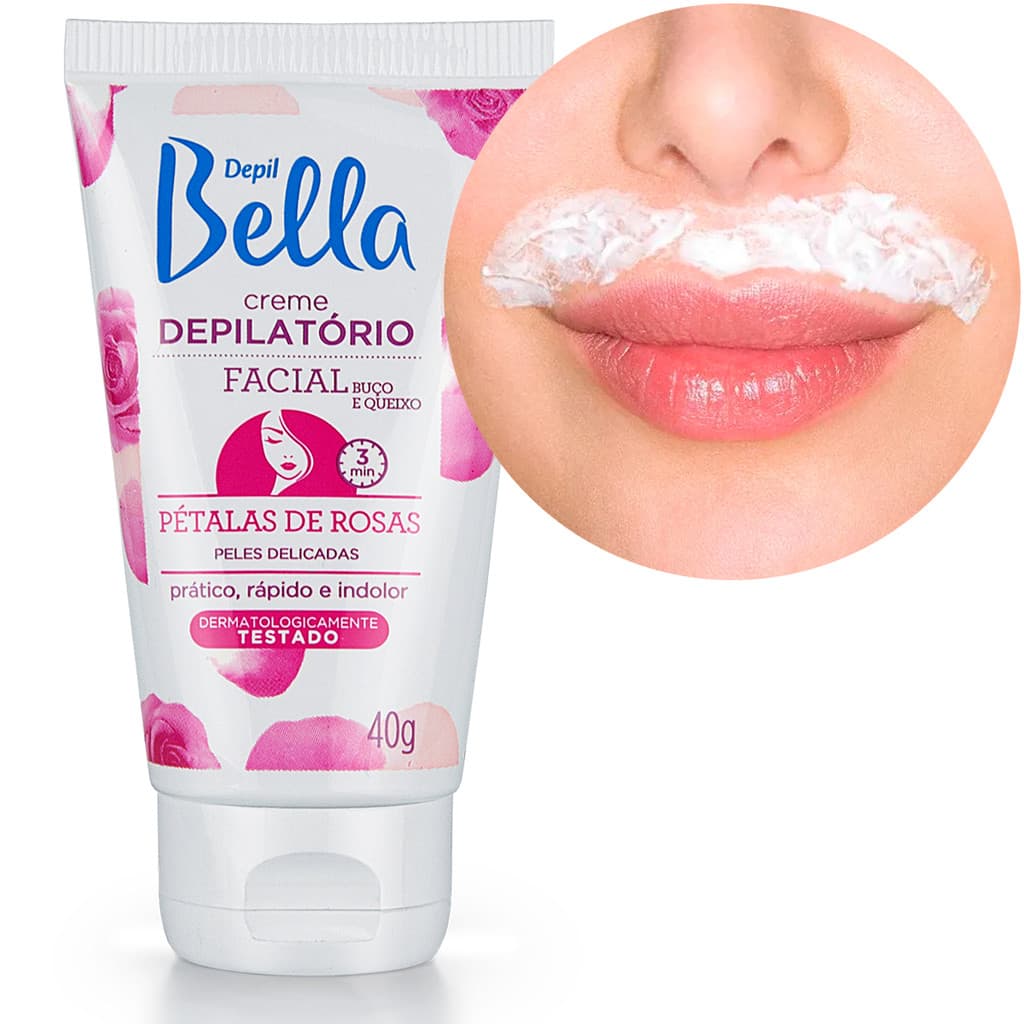 Creme Depilatório Facial Pétalas De Rosas Depil Bella 40g