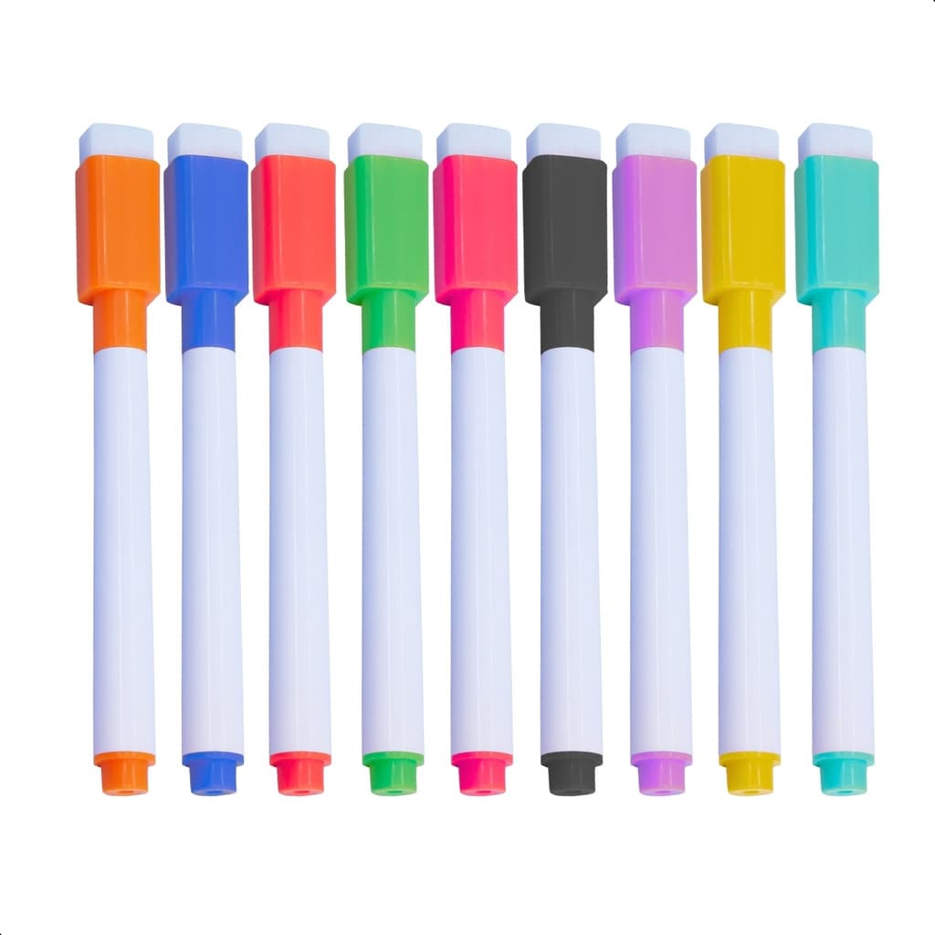 Kit Canetas Coloridas Para Quadro Branco Com Apagador E Imã
