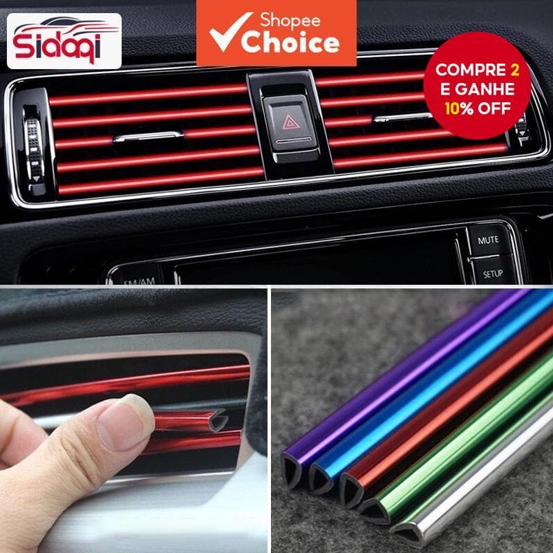 10 Pçs 20cm Tomada de Ar Condicionado Decorativa para Carro Bezza Axia Alza Myvi Waja Guarnição