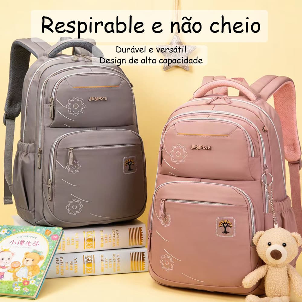 Mochila Feminina Escolar Bolsa Grande Moda Impermeável Resistente para Notebook Viagem Trabalho