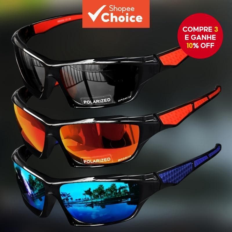 Óculos De Sol Esportivos Retrô UV400 Antirreflexo Para Atividades Ao Ar Livre , Como Pesca , Ciclismo , Caminhada , Corr