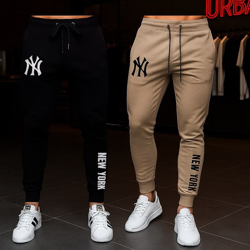 KIT 2 CALÇA DE MOLETOM UNISSEX FLANELADA COM CORDÃO AJUSTE ESTAMPADA 100% ALGODÃO LANÇAMENTO