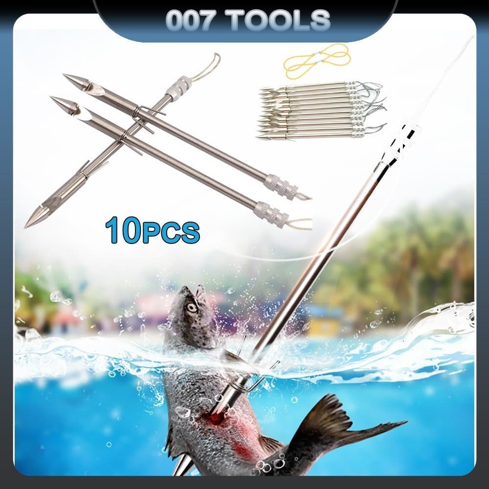 10 PCS Balas De Aço Flechas De Pesca Estilingue Dardos De Peixe Ferramentas De Pesca