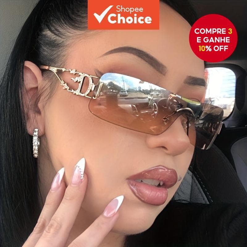 Óculos De Sol Ocos Y2K Para Mulheres E Homens – Tons De Design Com Recorte Futurista Hip-Hop Uso Diário/Festa