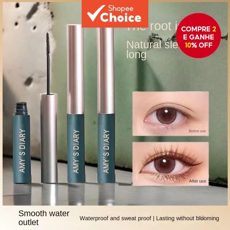 Maquiagem De Rímel Ultrafina E Espessa Natural De Longa Duração