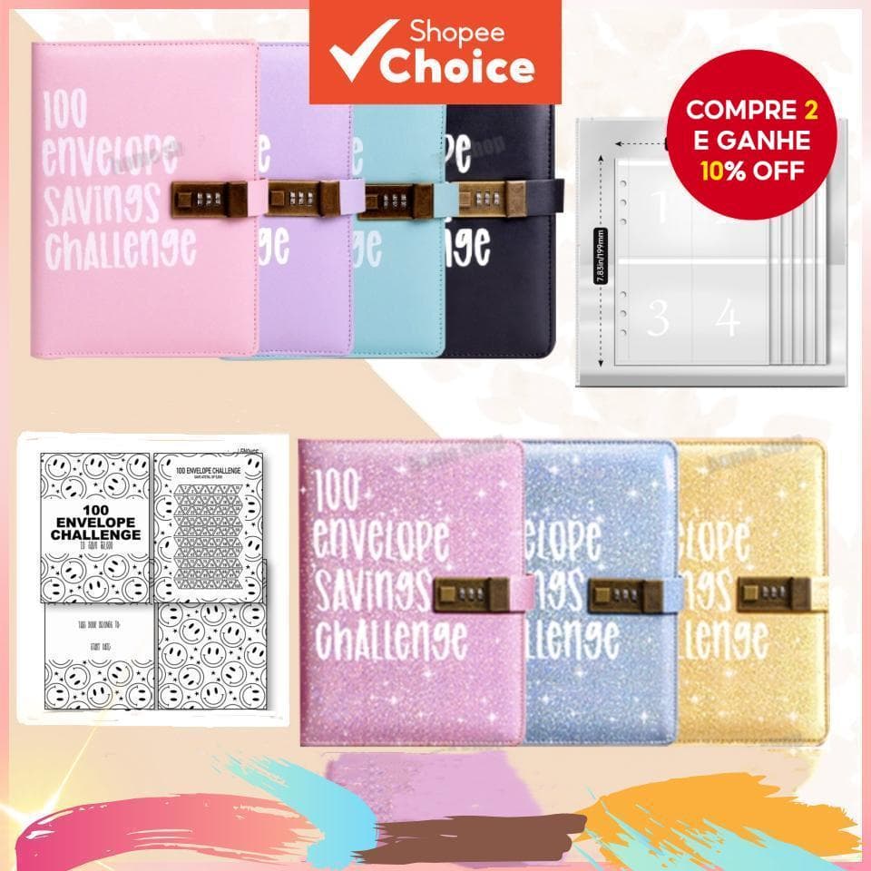 Livro De Depósito De Dinheiro Grande Capacidade Saco De Armazenamento De Notas Família Gerenciamento Financeiro Manual D