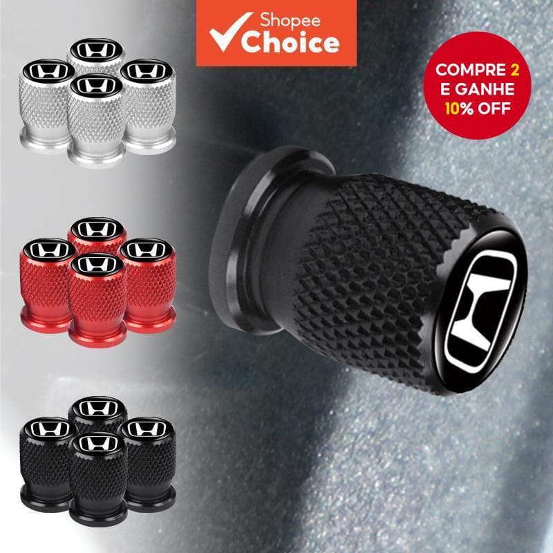 4pcs Tampa Roscada Para Pneus De Carro Com Estilo Anti-Pó Honda TYPER Civic XR-V HR