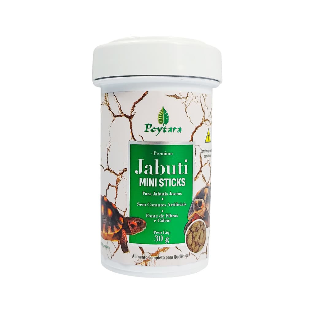Ração Para Quelônios Poytara Jabuti  Mini Sticks Premium 30g