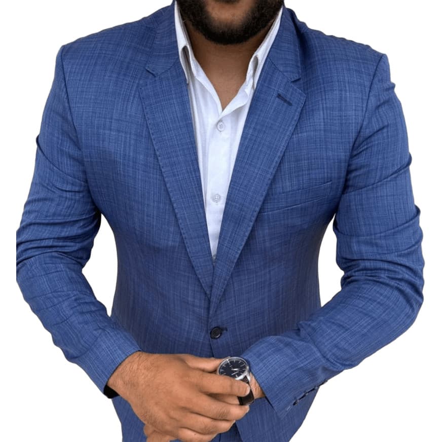 Terno microfibra navy melange