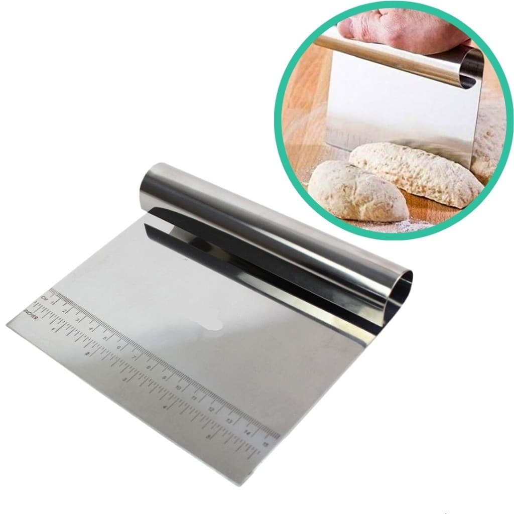 Espátula Em Inox Prática Raspador De Massa Com Cabo Tubular - KL-4193