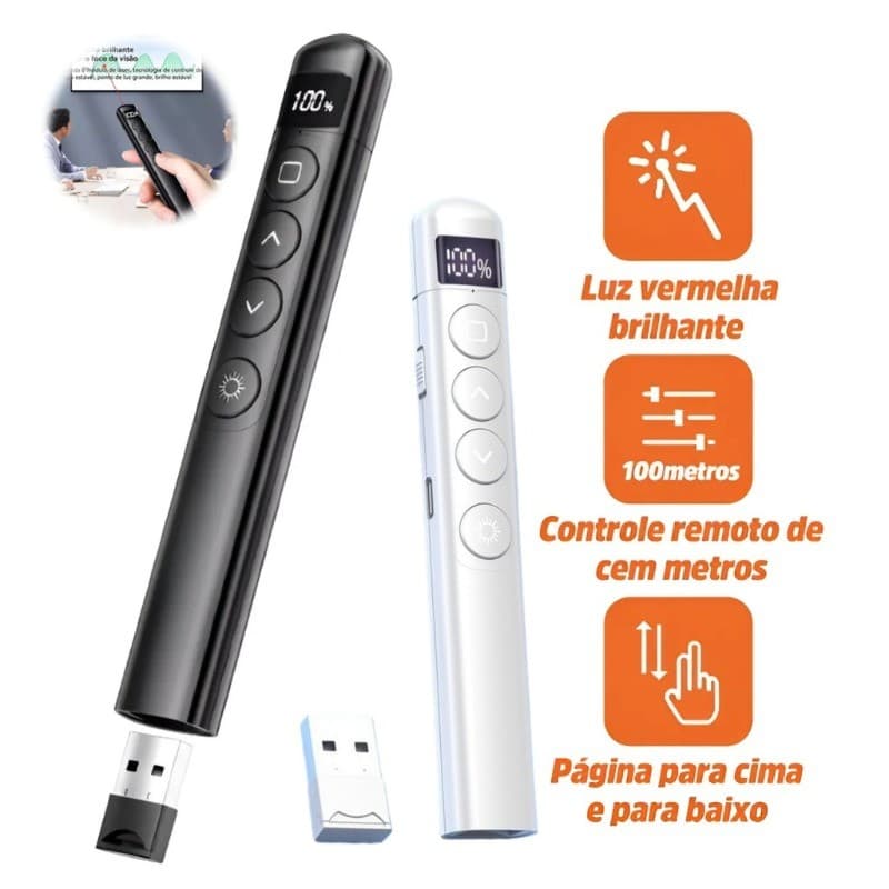 Apresentação Clicker Para PPT Apresentações 2.4GHz Apresentador Sem Fio Remoto PPT Escritório De Sala De Aula