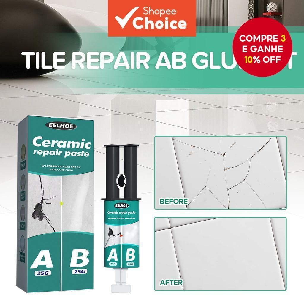 Kit De Reparo Acrílico Mágico , Enchimento De Lacuna De Azulejo De Secagem Rápida E Adesivo Para Reparos De Porcelana