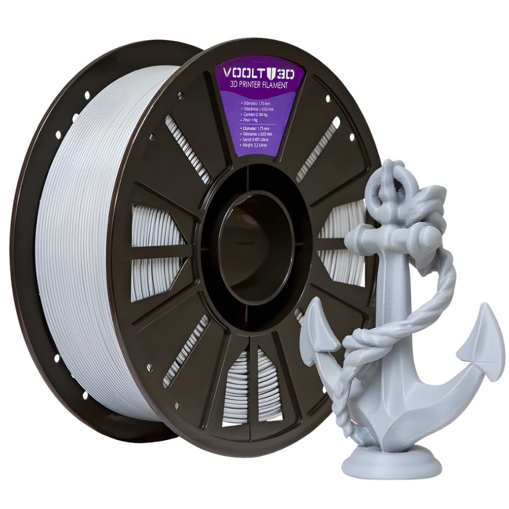 Filamento Impressão 3D Voolt Pla Cinza Claro 1Kg