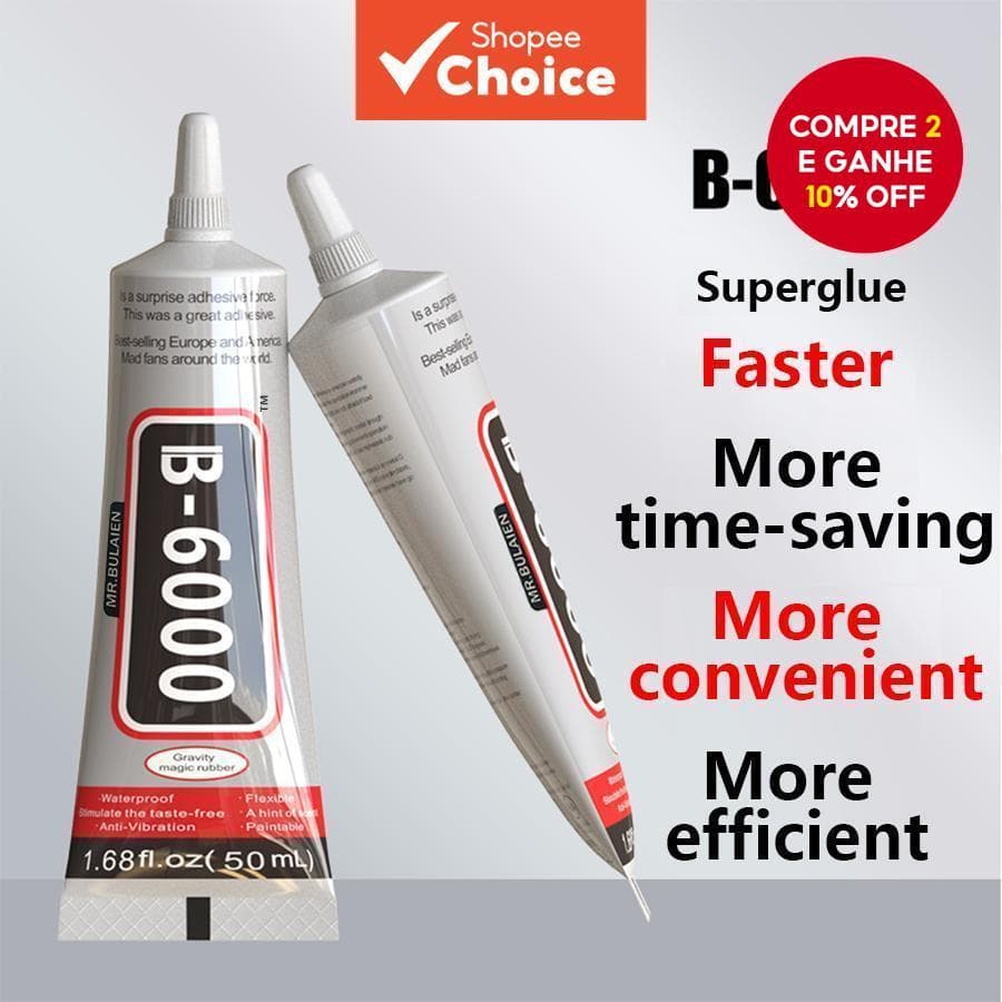 Cola Transparente De Strass Para Joias B6000 , Adesivo Artesanal De Ponta Precisa , Metal , Pedra , Unhas , De Tecido Mu