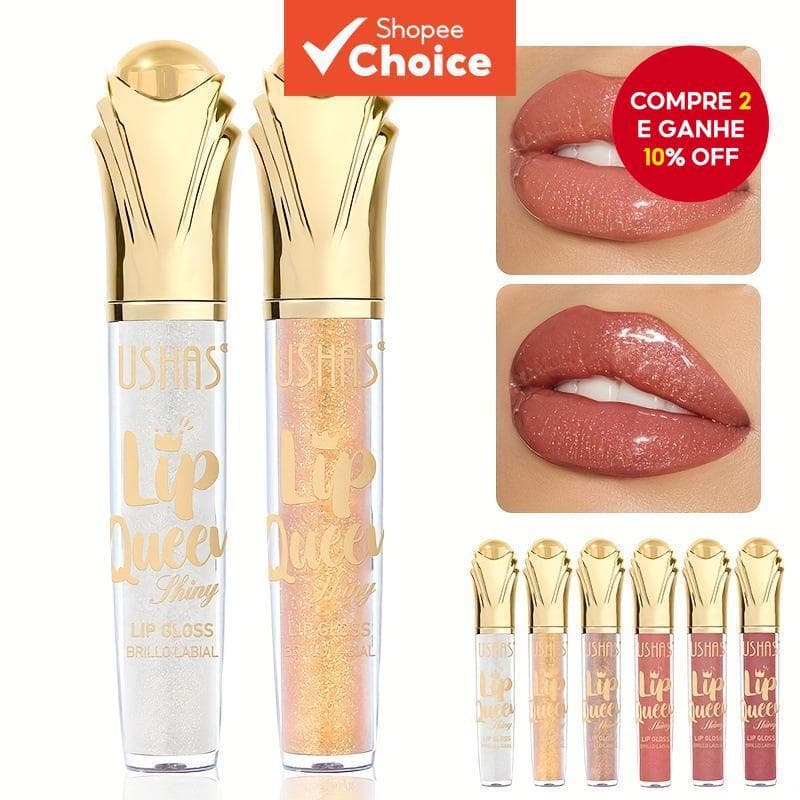 Brilho Labial De Maquiagem Brilhante Polarizado USHAS , 0.18 Onças , De Longa Duração , Hidratante