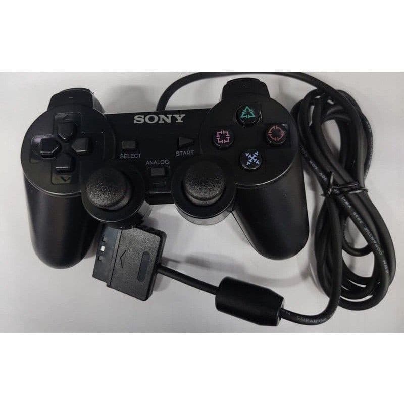 Controle  PS2 Com Fio kit com 2 unidades - Cor Preto
