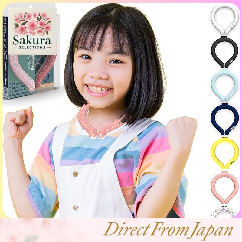 Genki Ice Neck Cooler 2025 Edition – Enhanced Dual-Color PCM Cooling Neck Ring at 24°C, Heatstroke Prevention, Outdoor & Camping Cooling Gear for Adults & Kids, Japanese Brand