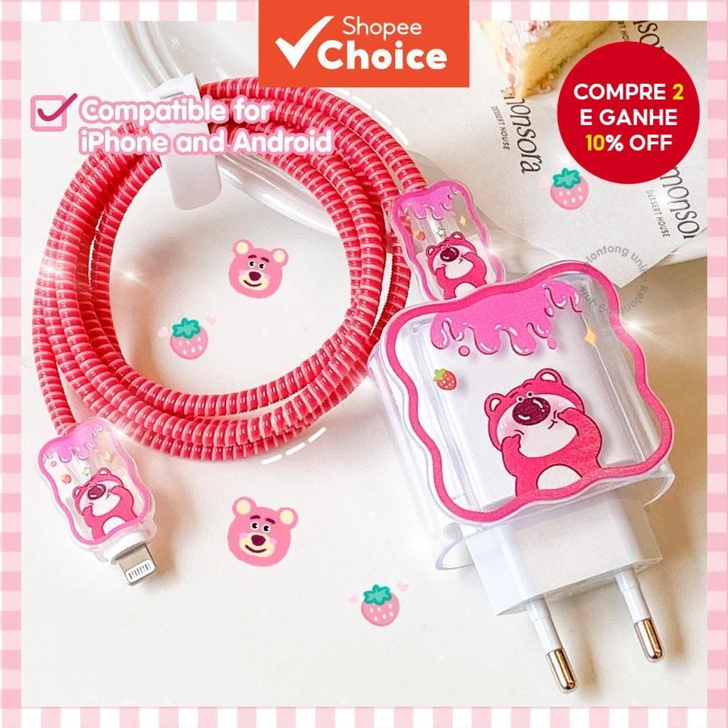 5 Pçs Conjunto Caso Carregador Para iPhone 18W/20W Protetor De Cabeça De Carregamento Onda Borda Cabo Mordida Capa Fio E